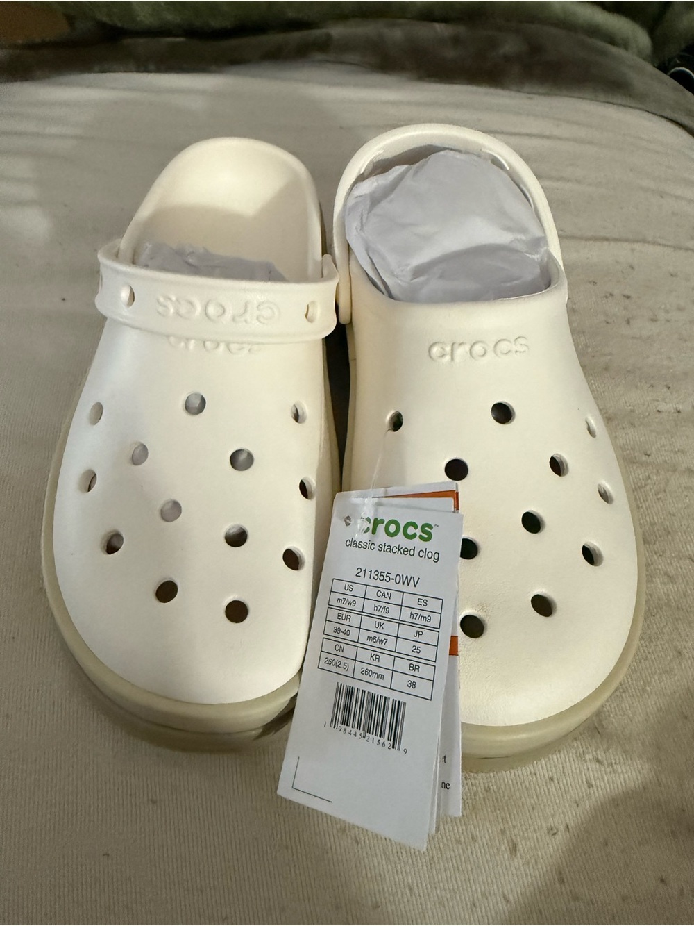 Crocs Women’s Classic Stacked Clog - White